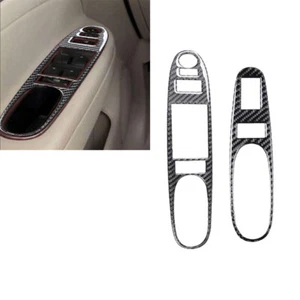 2pcs For Cobalt Carbon Fiber Front Door Window Lift Switch  Cover Trim Sticker - Picture 1 of 11