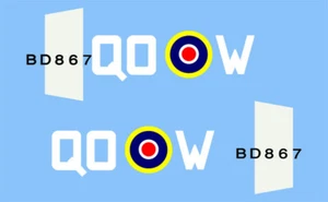 Marcas de escuadrón estilo auténtico Dinky Hawker Hurricane 718. (QOW) - Imagen 1 de 1