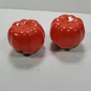 Shaker sale e pepe vintage metà secolo zucca Giappone arancione raccolta autunnale deco - Foto 1 di 8