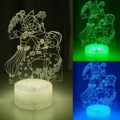 3D Illusion Night Light LED Lamp with Remote Control 16 Color Changing Bedroom - Image 1 of 4