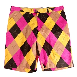 Pantalones Cortos Loudmouth Golf 11" Para Hombre 40 Argyle Elastizados Rendimiento Ropa Activa Preppy - Imagen 1 de 9