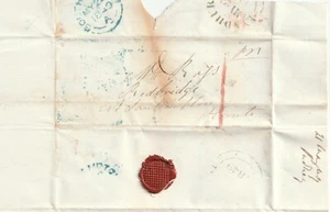 1849 LYNDHURST HANDSTRUCK 1 UPP JOHN PUDNEY LETTER TO ROSS REDBRIDGE SOUTHAMPTON - Picture 1 of 2
