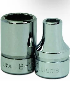Williams B-1214 - 7/16” Shallow 12 Point 3/8” Drive Socket (3 Each) - Picture 1 of 1