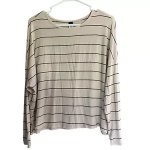 Old Navy Luxus gestreiftes Langarm-Top Größe L - Bild 1 von 8