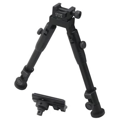 CCOP 7" to 9" Adjustable Folding Picatinny Bipod with Swivel Stud Adapter BP-59S