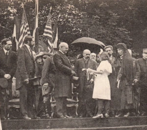 WWI Orphan Girl Fatherless Children Of France American Ambassador Postcard - Picture 1 of 3
