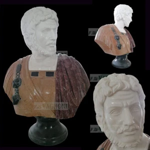 Busto in vero Marmo Adriano cm 75 statua pietra classic marble sculpture - Foto 1 di 4