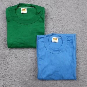 VINTAGE Russell Athletic Mixed Lot of 2 Youth L Col Blue/Kelly Green T-Shirts - Picture 1 of 11
