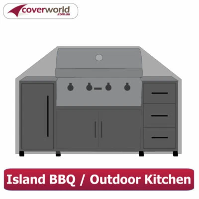 HOODED BBQ OUTDOOR KITCHEN COVER | 320 CM LENGTH - image 1 of 4