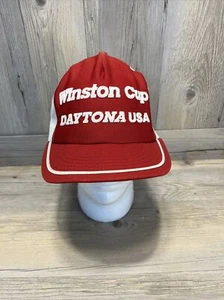 Vintage Daytona USA NASCAR 1980’s Winston Cup Mesh Trucker Hat Snapback - Picture 1 of 7