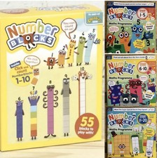 Original Cbeebies Number Blocks 1-10 Toy ???? And Free SET Of Magazines 1-20 ???? ????
