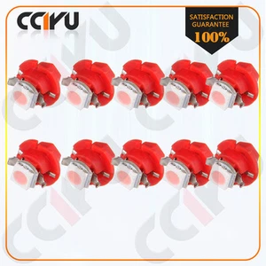 10 X T5 B8.4D 5050 1SMD Purple Pink LED Car Dashboard Side Indicator Light Lamps - Picture 1 of 7