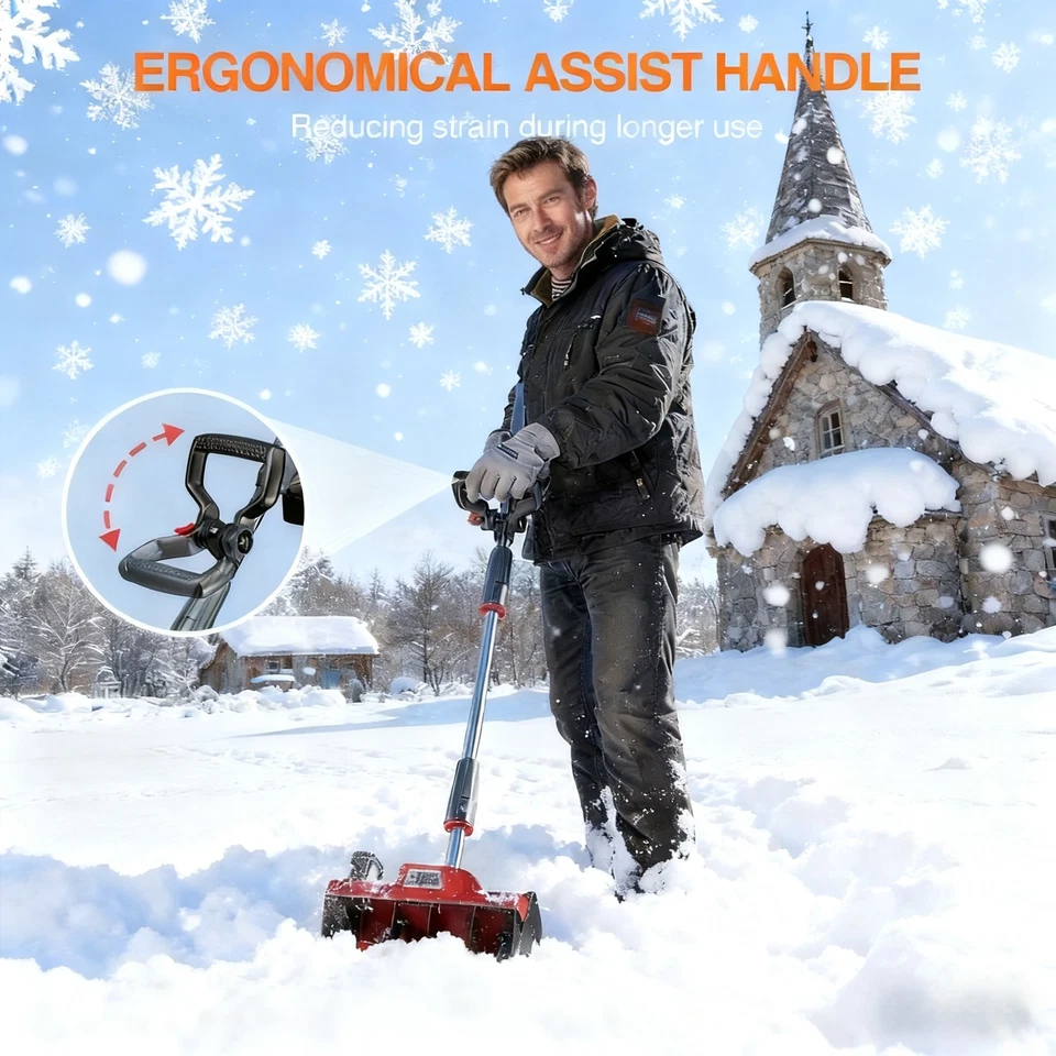 Pala de Nieve Eléctrica Inalámbrica Taskstar 12" 2x 4000mAh Baterías Lanzador de Nieve Foto 1 de 1