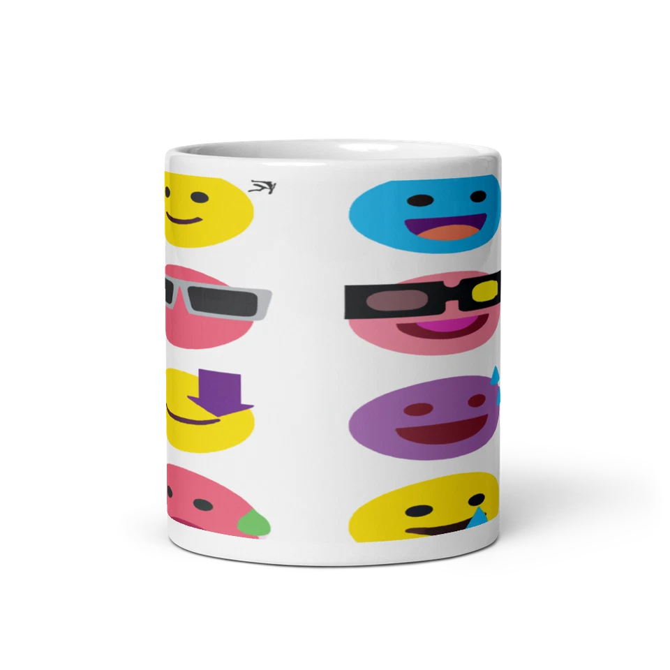 32 Quirky Emoji Icons Ceramic 11oz Mug Coffee Tea Drink Cup - Image 1 of 3