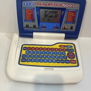 Vintage VTech Talking Whiz Kid Animated Laptop Toy WORKS 22 Activities Memory - Picture 1 of 7