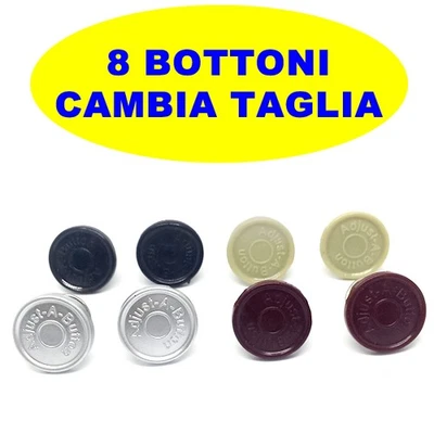 OCCASIONE KIT RIMOVIBILE 8 BOTTONI COLORI FACILE NERO RIUTILIZZABILE ARGENTO ty - Immagine 1 di 4