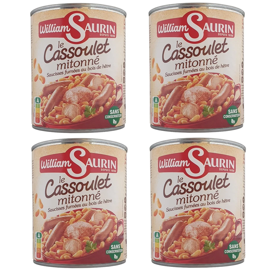 William Saurin Cassoulet mit Würstchen und Fleisch 4x840g Dose - Bild 1 von 1