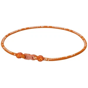 Phiten Classic Star Titanium Single Strand Necklace Orange - 18 Inch - Picture 1 of 1