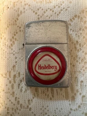 Vintage Heidelberg Lighter Red White Logo on Front MADE IN USA Noted Lightweight - Image 1 of 3
