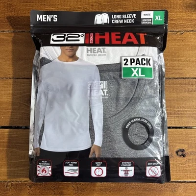 32 Degrees Camiseta Manga Larga Hombre XL 2 Pack Ligero Absorbente Secado Rápido NUEVO Foto 1 de 3