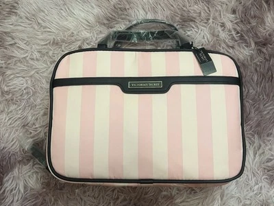 Victoria's Secret 旅行悬挂化妆包标志性条纹全新带标签 — 第 1/4 张图片