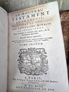 Old Bible from 1693 - THE NEW TESTAMENT with Moral Reflections on Each Verse - Picture 1 of 9