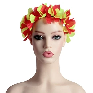 5 piezas diadema con flores complejo costero Hawaii accesorios para el cabello niñas mujeres aros - Imagen 1 de 11