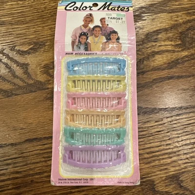 Color Mates Vintage 1987 6 Mini Six Girls Plastic Mini Cascades Hair Accessory - Image 1 of 4