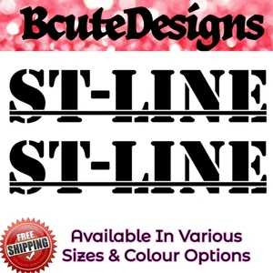 ST LINE LOGO CAR SPORTS STYLING VINYL DECAL TRANSFER STICKER GRAPHICS TUNING x2 - Picture 1 of 5