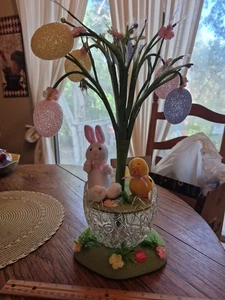 Avon 2007 Blossoming Fiber Optic Easter Tree Musical&Lights Up Many Colors NEW  - Picture 1 of 24