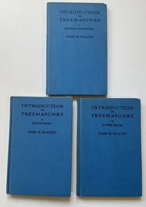 Vintage 3 Volume Set Introduction to Freemasonry Carl H Claudy 1959 Free Mason - Picture 1 of 11