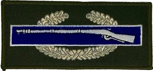 COMBAT INFANTRY BADGE CIB US ARMY Military Veteran Biker Patch Iron On 4.25" x2" - Picture 1 of 3