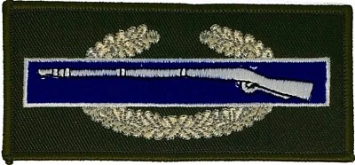 COMBAT INFANTRY BADGE CIB US ARMY Military Veteran Biker Patch Iron On 4.25" x2" - Image 1 of 3