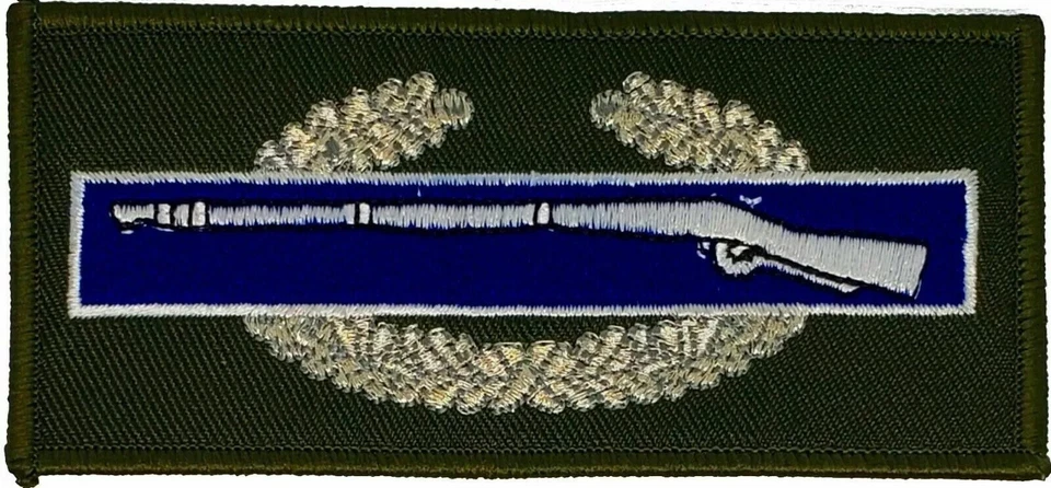 COMBAT INFANTRY BADGE CIB US ARMY Military Veteran Biker Patch Iron On 4.25" x2" - Image 1 of 3