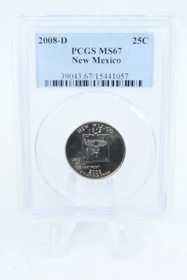 2008-D PCGS MS67 New Mexico State Quarter Business Strike 25C - Image 1 of 2