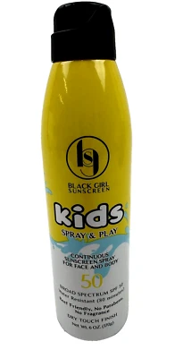 Black Girl Sunscreen Kids Spray & Play Sunscreen SPF 50 6oz expire 11/2025 - Image 1 of 4