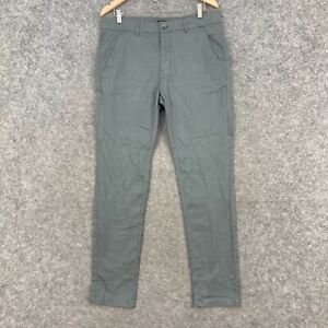 NEW Staple Mens Pants Size 34 Grey Slim Fit Chino Pockets Mid Rise 112.01