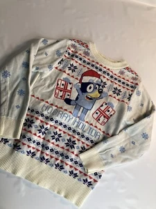Bluey Christmas Sweater Shirt Toddler Boy Girl Top 5T  Disney Bingo - Picture 1 of 3