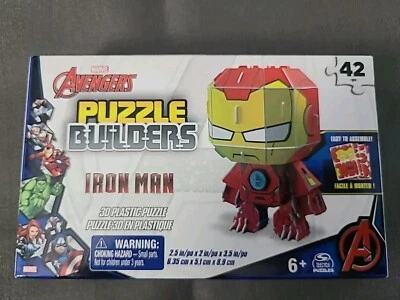 NUEVO Puzzle Spin Master Builders 42 piezas Marvel IRON MAN 3D rompecabezas de plástico NUEVO     Foto 1 de 3