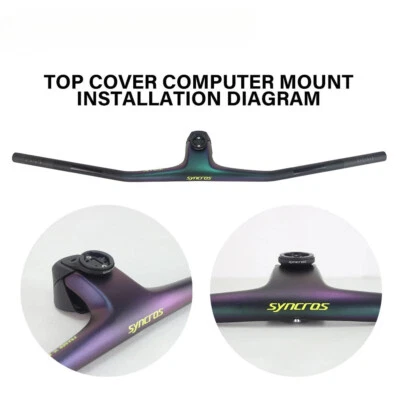 Full Carbon Fibre MTB Bicycle Integrated Handlebar 680-740mm Computer Stand - Image 1 of 4