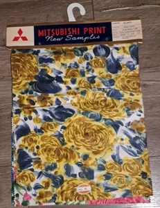 Vintage Mitsubishi Print Cotton Fabric Samples Pack Mid-century 11" x 14" pcs - Picture 1 of 6