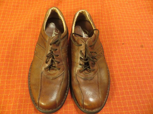 Scarpe Oxford Clarks in pelle marrone casual versatili stringate 73106 da uomo 9 5 M