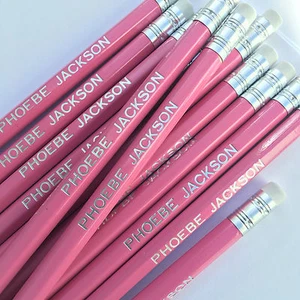 12 HB Graphite Pencils Personalised with Name - Premium Quality Printed Pencils - Picture 1 of 60