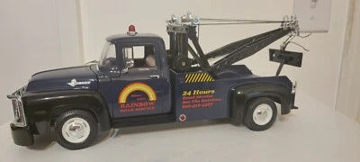 Welly - 1956 Ford F-100 - Rainbow Towing Tow Truck Blue - 1:18 Diecast - No Box - Image 1 of 4