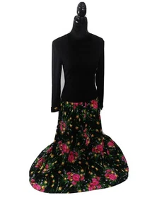 Vintage Miss Bergdorf Goodman bodenlanges Kleid 60er Jahre Gr. 10 - Bild 1 von 5