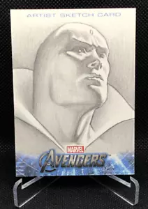 2012 Upper Deck Avengers Assemble Artist Sketch Card - Bob Stevlic - Vision 1/1 - Picture 1 of 2