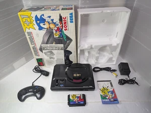 SEGA Mega Drive Plus 1 Sonic Console   16BIT Console Japan Box Manual - Picture 1 of 24