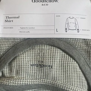 Gestreiftes Thermo-Unterhemd mit Rundhalsausschnitt für Herren - GOODFELLOW - LG - grau - Bild 1 von 5