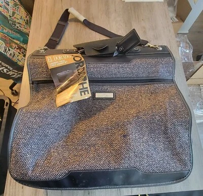 Vintage Jordache El Dorado Collection 45" Garment Bag  Brown Tweed Hanging  NWT  - Image 1 of 4