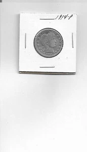 1914-P 90% Silver Liberty "Barber" Head Quarter Dollar Coin! #1Q22-112 - Picture 1 of 2